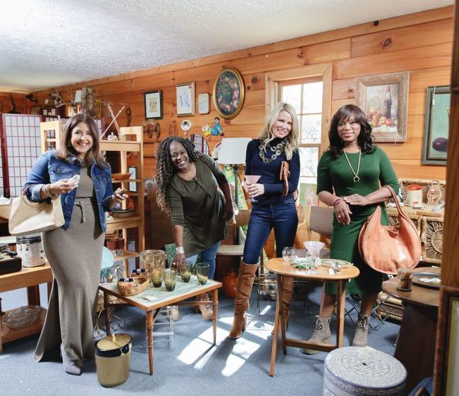 Shoppers exploring products at Southern Flare Antiques and Interiors